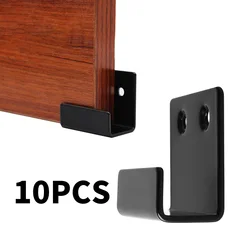 8PCS Hook Brackets Stainless Steel Ceramic Tile Display Bracket Holder Flat J Hooks Fixing Clothes Hangers 21mm Home Improvement