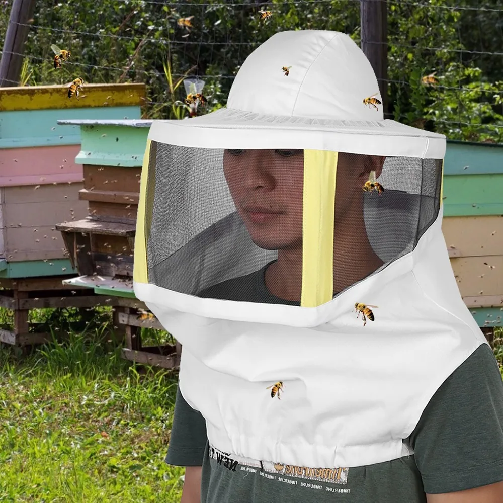 Comfortable Polyester Cotton Bee Keeping Hat Durable Mesh Ventilated Anti Bee Net Cap Protective Beekeeping Hat Beekeeping