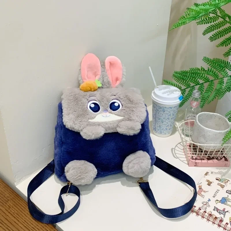 MINISO Zootopia دمية حقيبة كروسبودي لطيف الكرتون جودي نيك سعة كبيرة حقيبة ظهر رائعة حقائب ركاب هدايا الموضة غير رسمية