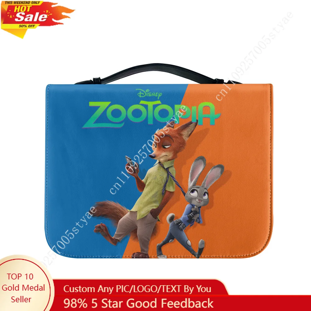 

Disney Zootopia Judy Hopps Officer Bible Bags Gifts Personalized Cover Bible Pack Waterproof Leather Bag Pockets Package Case
