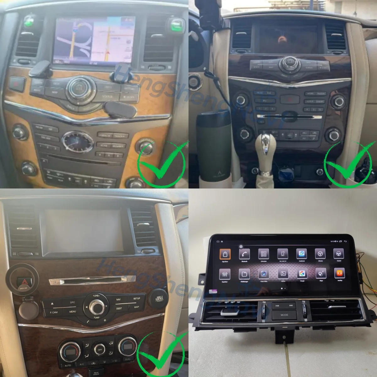 CarPlay Android 14 Car Multimedia Video Player Radio GPS Navigation 4G WiFi For Nissan Patrol Armada Y62 Infiniti QX80 2011-2022