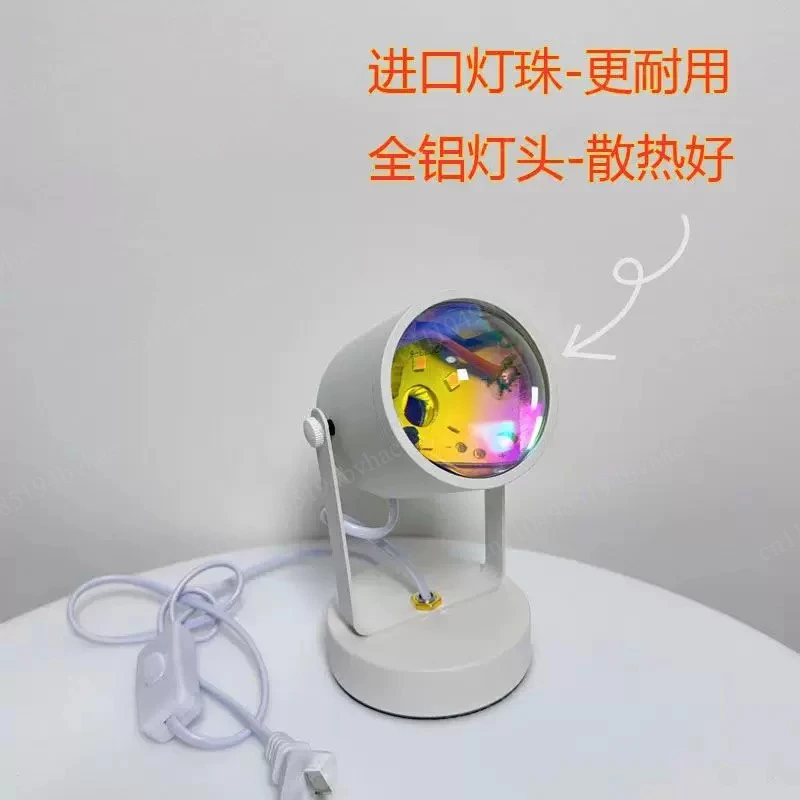 [Water Ripple] Ambient Light Projection Live Broadcast Background Light Beauty Sunset Hotel Bedroom Network Red