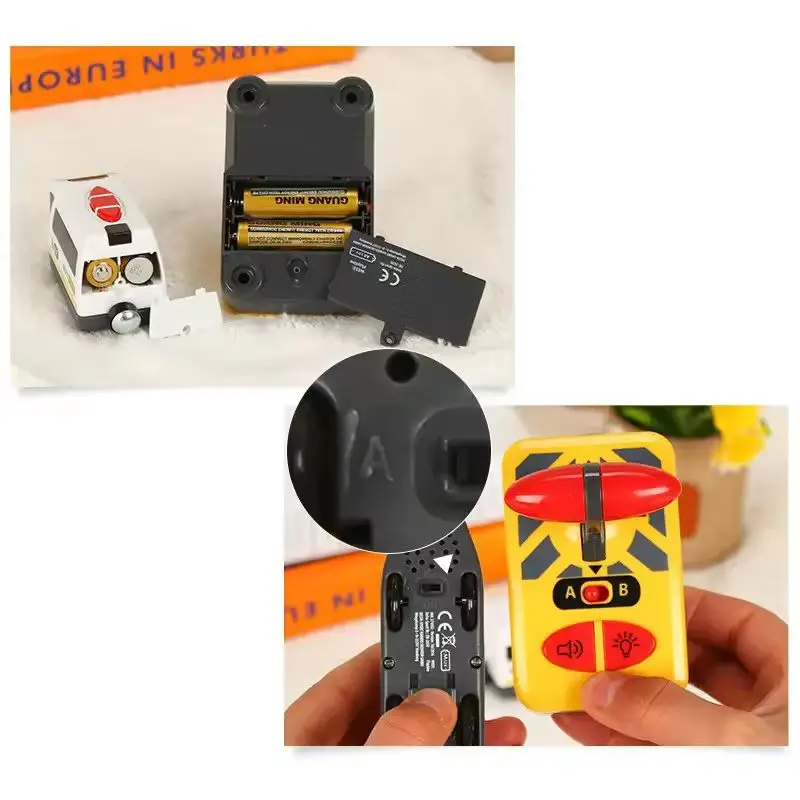 RC Elektrische Treinset Speelgoed voor Kinderen Auto Diecast Slot Speelgoed Geschikt voor Standaard Houten Treinspoor Spoorwegbatterij Kerst Trem Set