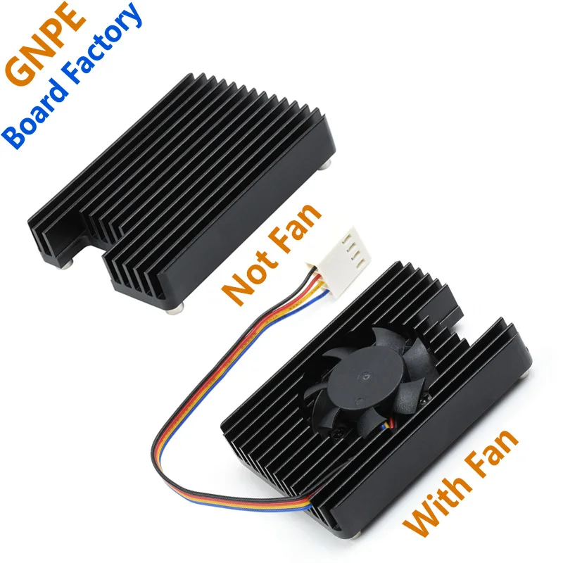 Raspberry Pi CM4 heat sink with PWM fan aluminum alloy integrated with antenna hole adjustable speed and variable speed fan