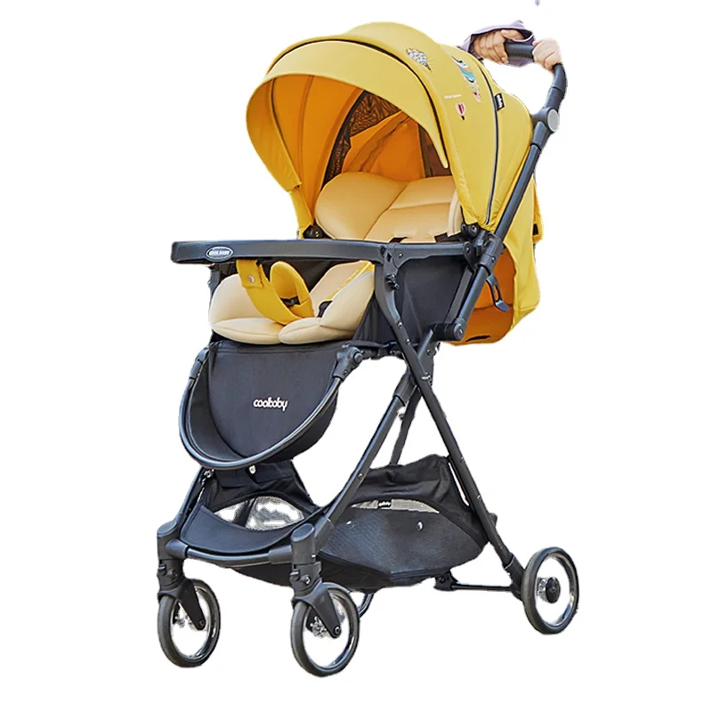 Yy Can Sit and Lie Stroller 0 to 3 Years Old Lightweight Folding High Landscape Perambulator