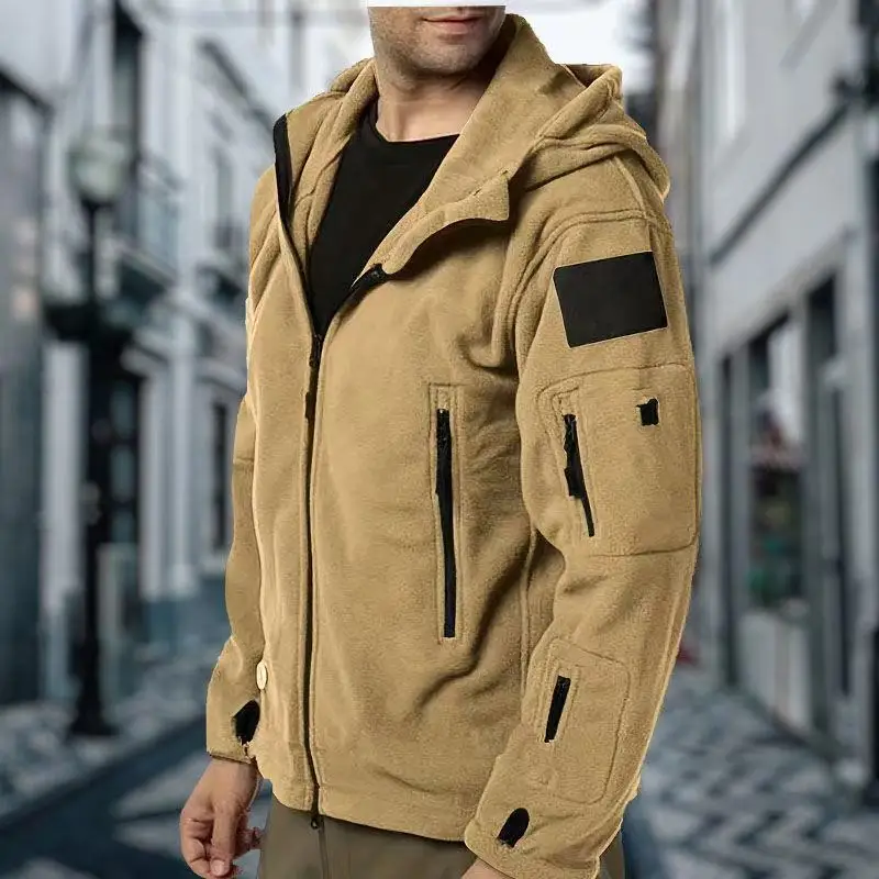 Men Military Winter Autumn Thermal Polar Fleece Tactical Jackets Outdoor Sports Coat Softshell Hiking Fishing Camping Trekking