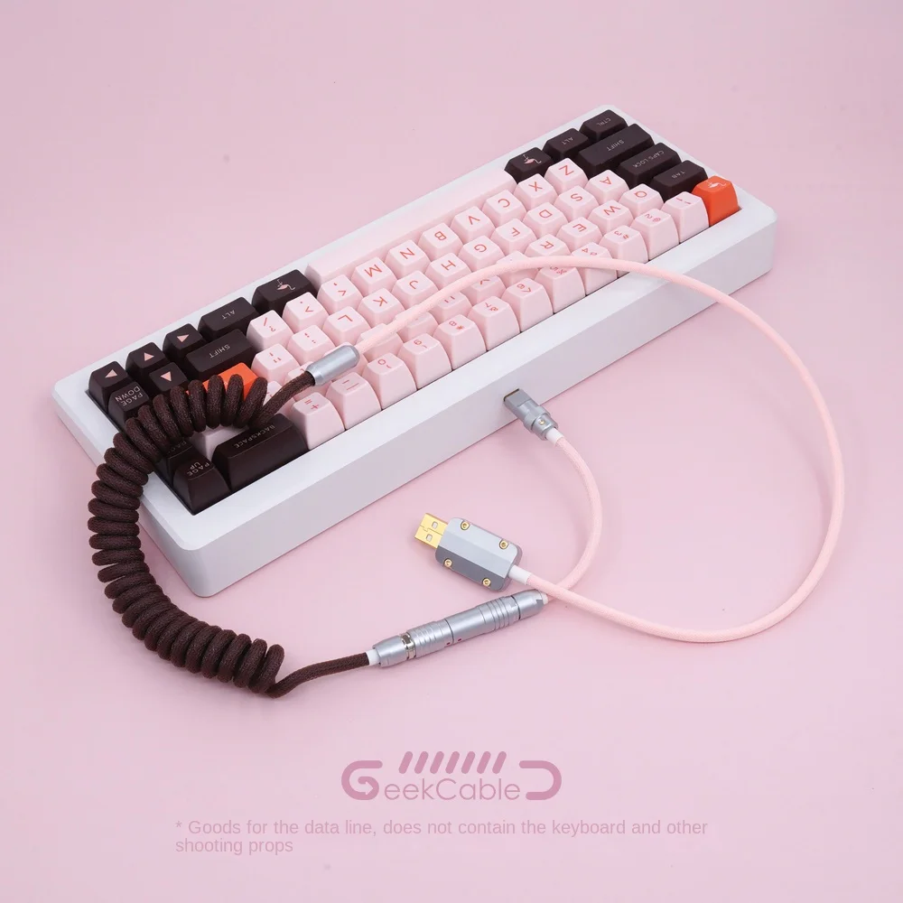 GeekCable handmade customized mechanical keyboard data cable MAXKEY theme SP keycap cable Flamingo usb cable