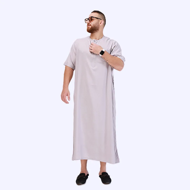 Muslim Fashion Robe Men Jubba Thobe Musulman Homme Caftan Islamic Traditiona Dress Ropa Hombre Clothing Saudi Dubai Kaftan Abaya