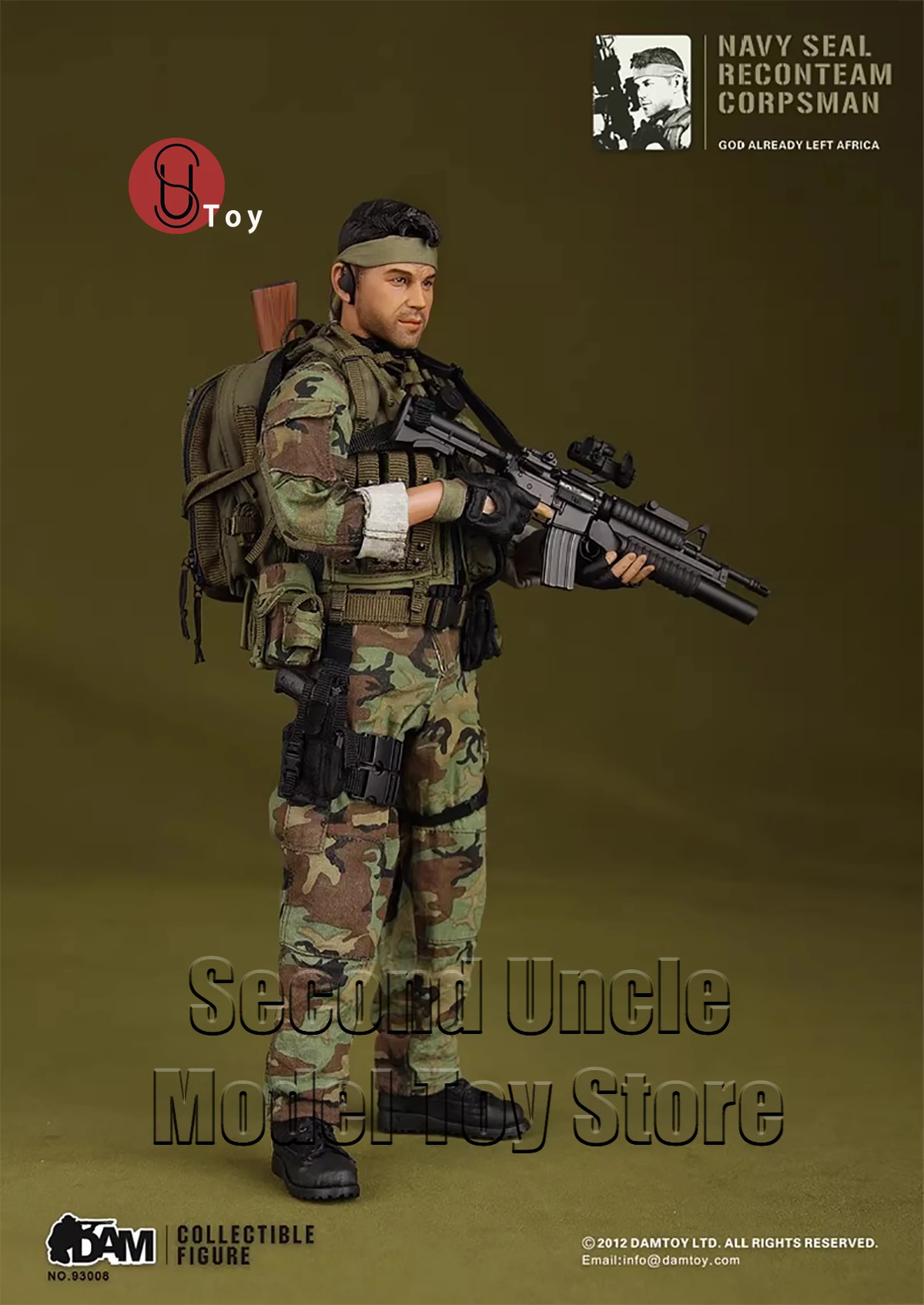 DAMTOYS DAM 93008 1/6 NAVY SEAL Reconteam Corpsman 12'' Male Soldier Military Action Figure Full Set Collectible Model Toys Gift