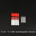 rojo y 5 baterías
