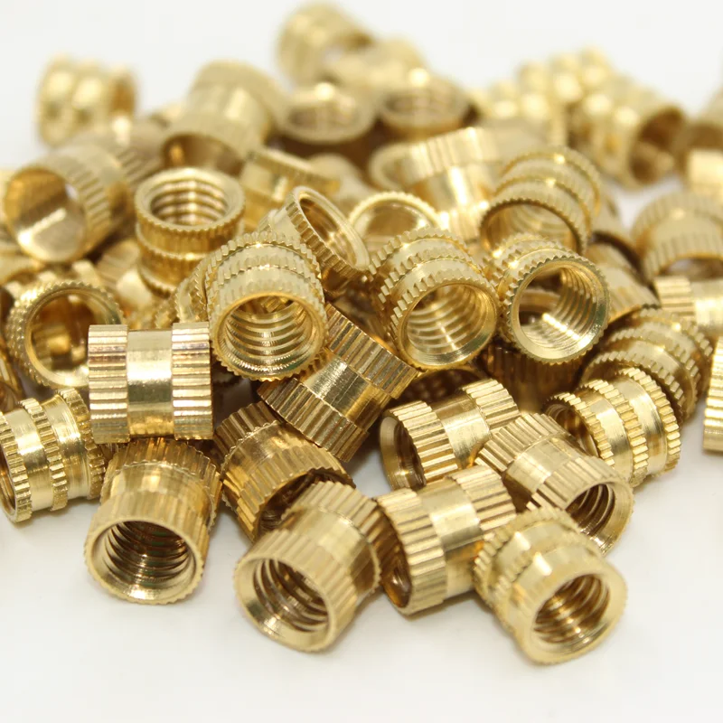 Nutinsert M2 M3 M4 M5 M8 M10 Brass Knurled Threaded Insert Nut Set Injection Molding Embedded Copper Nut for 3D Printing Plastic