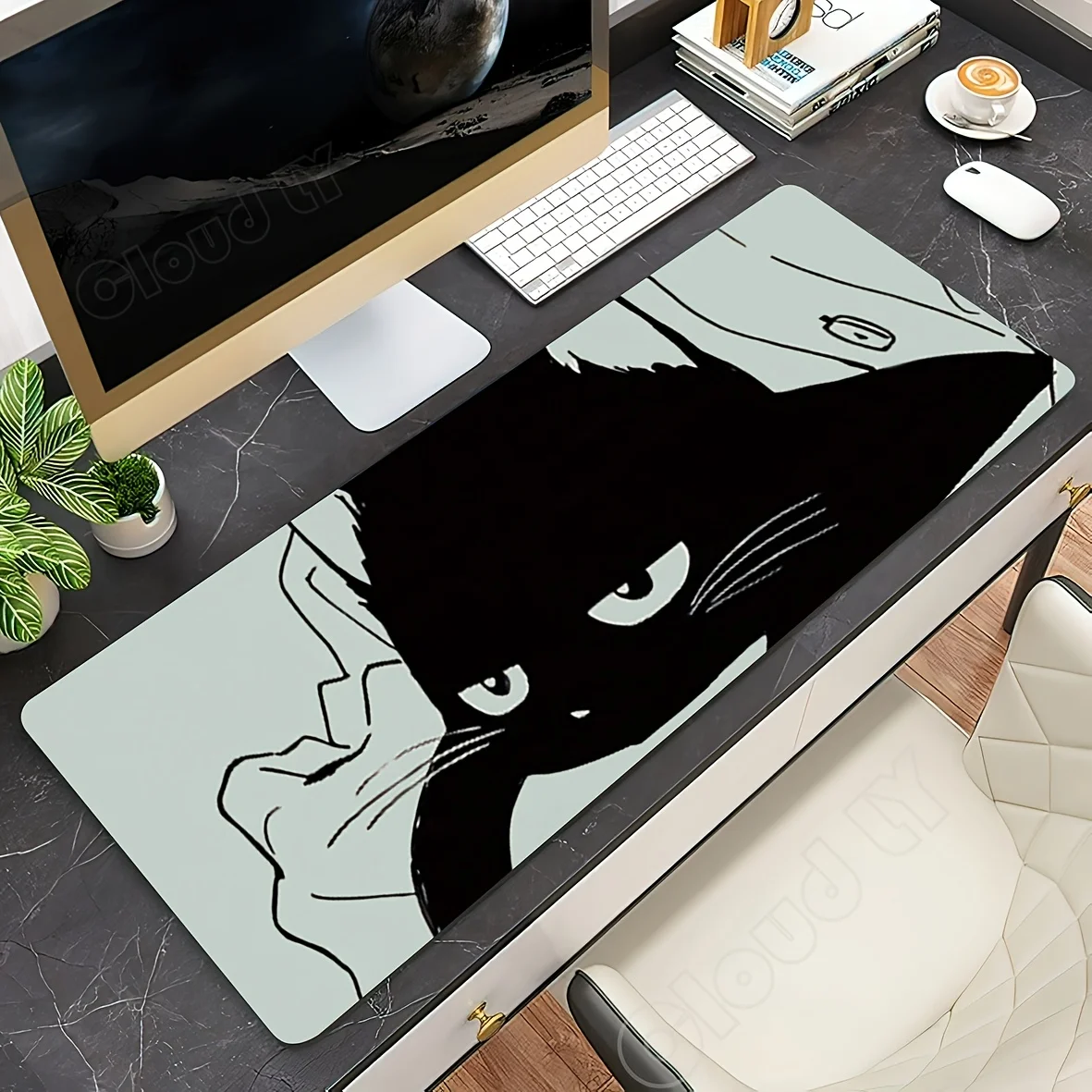 

Коврик для мыши с милым котом, большой нескользящий резиновый коврик для мыши, установка офисных аксессуаров, коврик для мыши, коврики для мыши, настольные коврики, коврики для мыши Xxl, настольные коврики