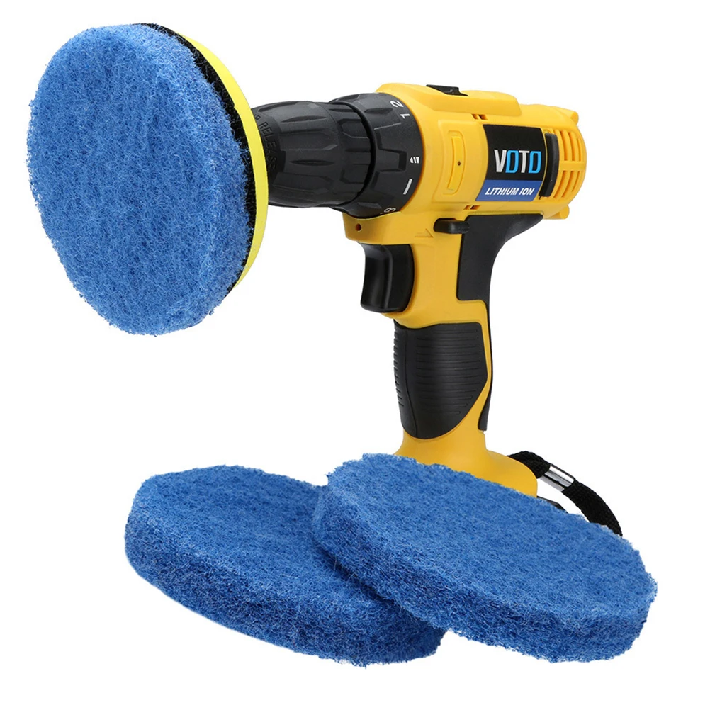 

4Pcs Electric Drill Brush Attachments Fiber Non-Scratch Cleaning Brushes for Bathroom Grout Tile Floor Shower Toilet Carpet