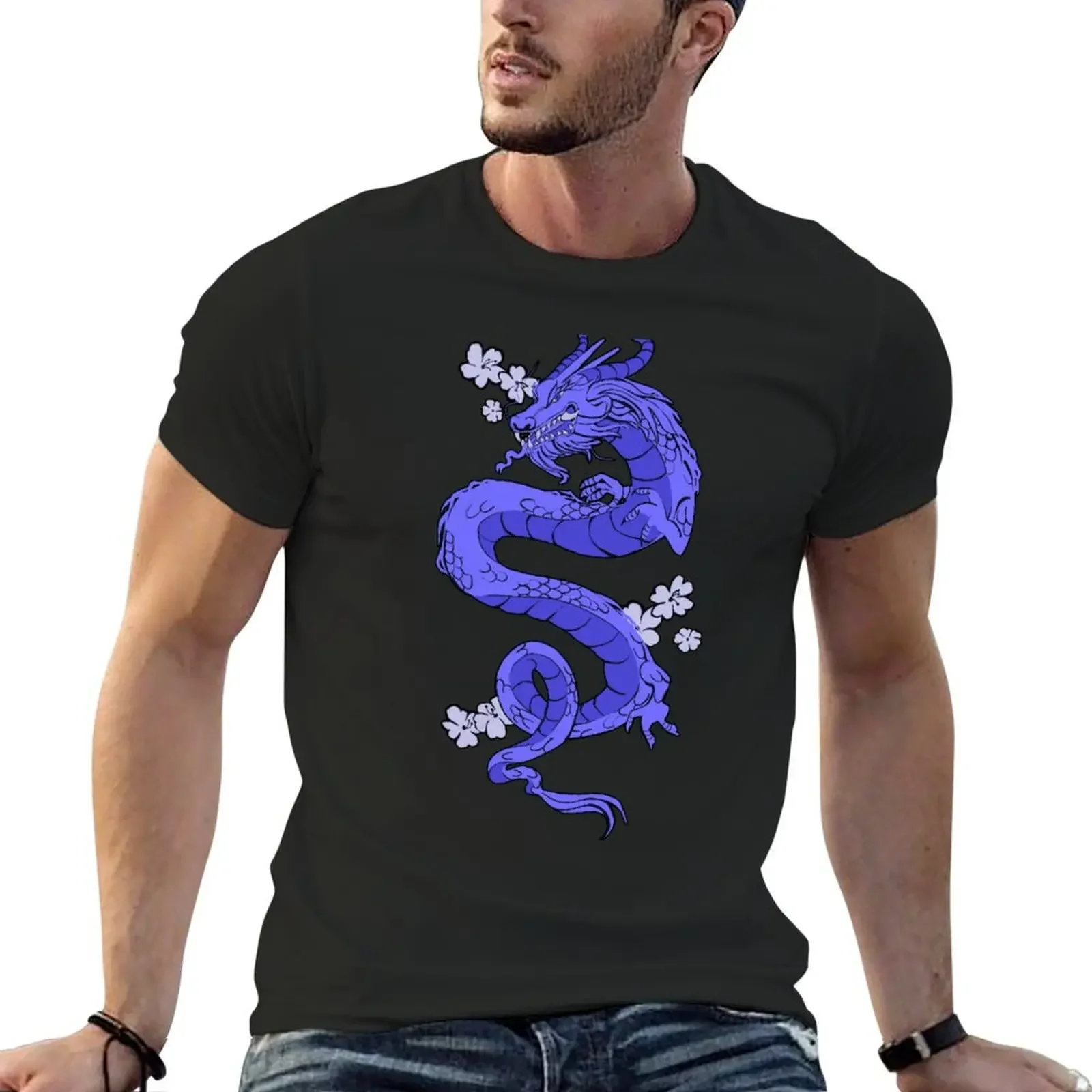 

The Blue Dragon T-Shirt man t shirt hippie clothes cheap stuff oversized cotton t shirt men