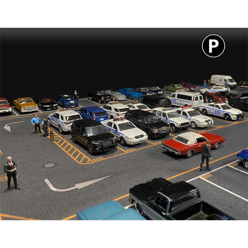 1:64 Scale 80X55cm Car Mat New York Streets Road Scene Accessory Parking Lot Mat NYPD For Diecast Vehicle Display Mouse Pad Toy