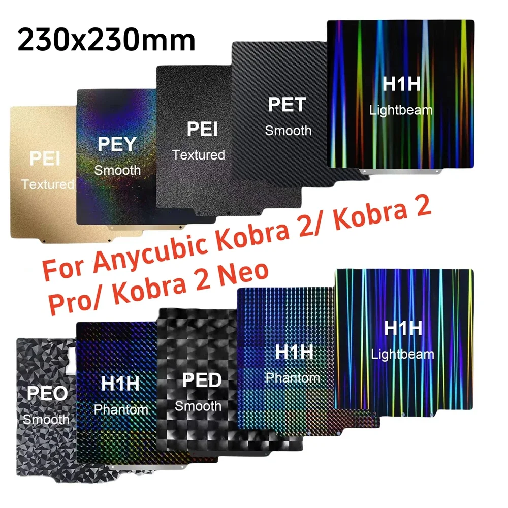 ل Anycubic Kobra 2 أجزاء Anycubic Kobra 2 Pro لوحة السرير الحرارية 230x230 Pei ورقة لوحة بيو ترقية عدة كوبرا 2 Neo بناء لوحة #1