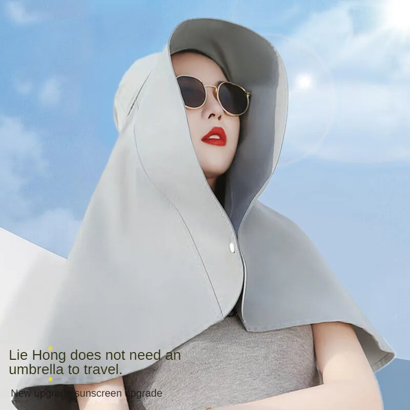 Sun Hat Shawl Hat Neck Protection Sun Hat Sun Hat With Large Brim Anti-UV Outdoor