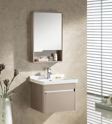 Amaze Popular Modern Aluminum Bathroom Cabinet With Basin And Mirror