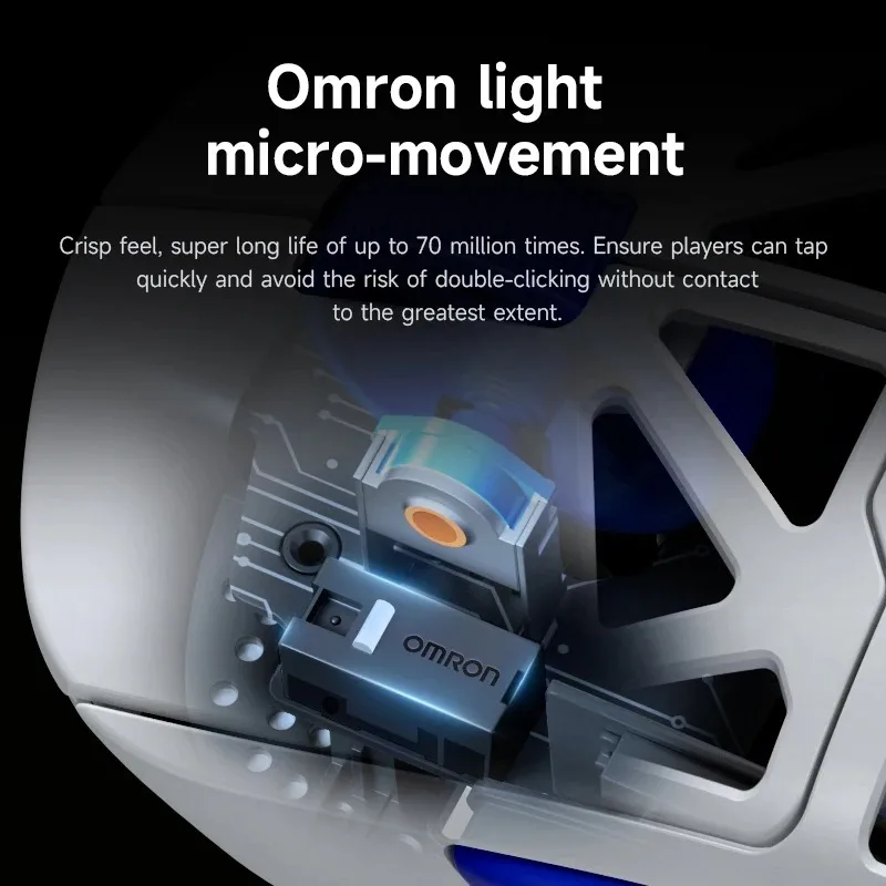 MCHOSE AX5 V2 Wireless Gaming Mouse 8KHz Polling PAW 3950 42000DPI Optical Sensor 56g Tri-Mode 130h Battery Magnesium Alloy view 5