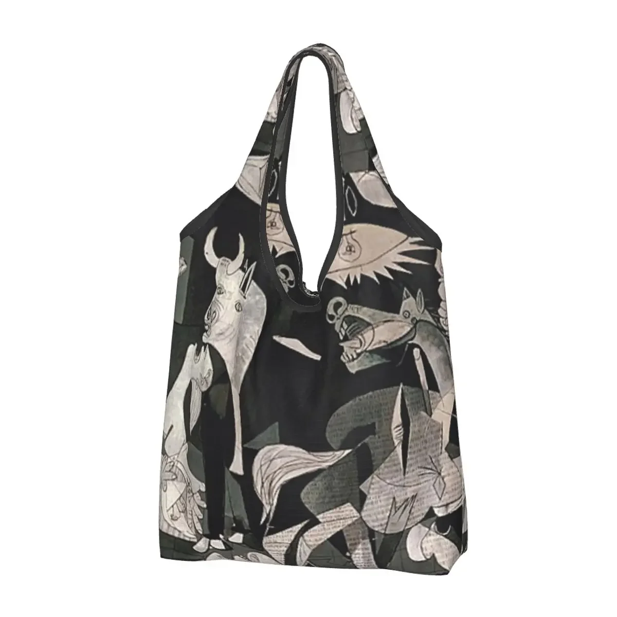 Spain Pablo Picasso Guernica Grocery Shopping Bag Fashion Shopper Shoulder Tote Bag Large Capacity Portable Handbag