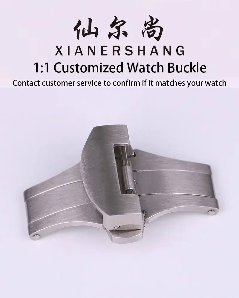 xianershang-male-custom-luminor-original-watch-buckle-22mm-20mm-butterfly-clasp-316l-stainless-steel-wire-drawing-belt-buckle