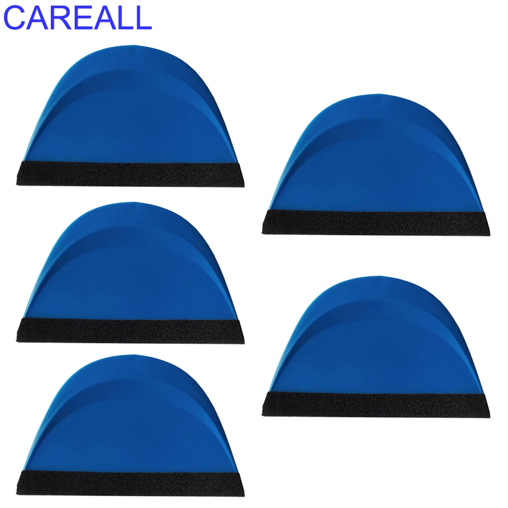 CAREALL 5pcs Semicircular Felt Squeegee Window Film Tint Vinyl Car Wrap Install Tool Sticker Wallpaper Smoothing Plastic Scraper