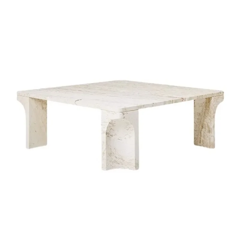 Coffee table side table, Nordic minimalist design limestone