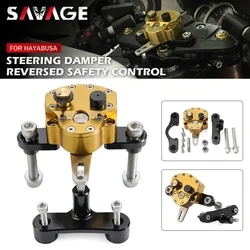 SAVAGE Steering Damper Stabilizer For SUZUKI HAYABUSA GSX1300R 1999-2020 Motorcycle Shock Absorber Kit Reverse Safety Adjustable