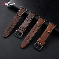 Genuine Leather Strap for Apple Watch Ultra 2 Band 49mm 9 8 7 45mm 41mm High Quality Strap for IWatch Series 6 SE 5 4 44mm 40mm