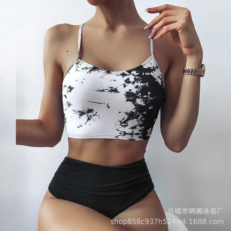 

Elegant bikini swimsuit, sexy tie-dye print two-piece swimsuit