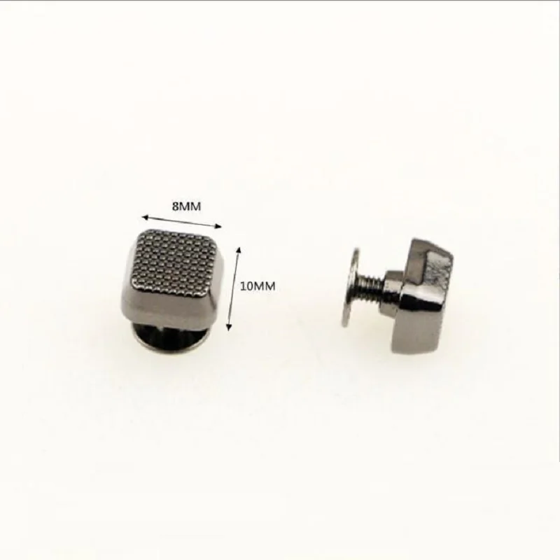 10pcs/50pcs luggage handbag hardware accessories new 10mm square embossed bag bottom rivet