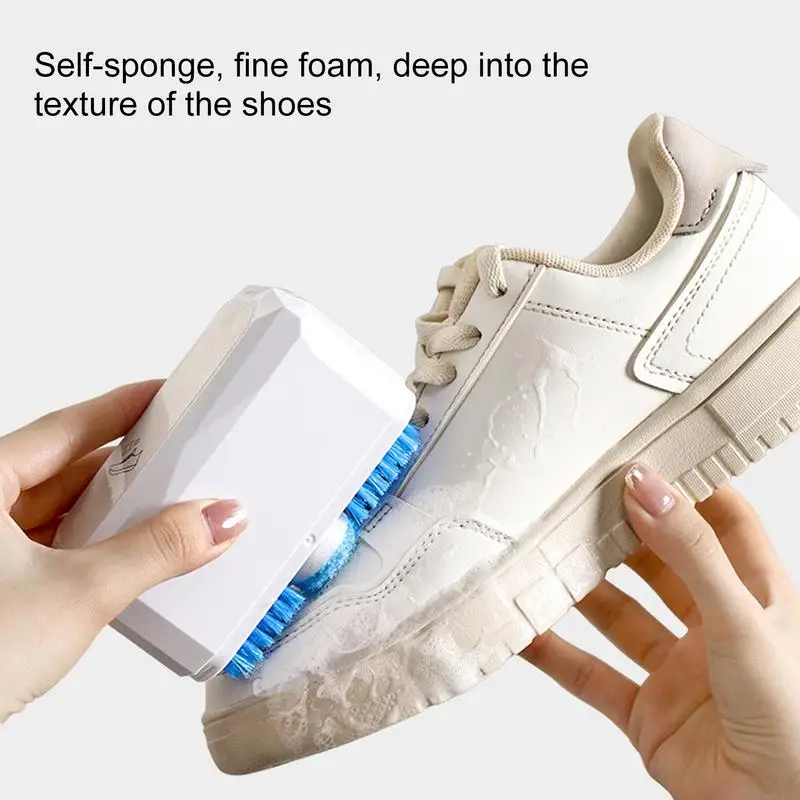Brosse de nettoyage de chaussures à ajout de liquide, distributeur de savon multifonctionnel, épurateur de vêtements, brosse pour baskets et sandales
