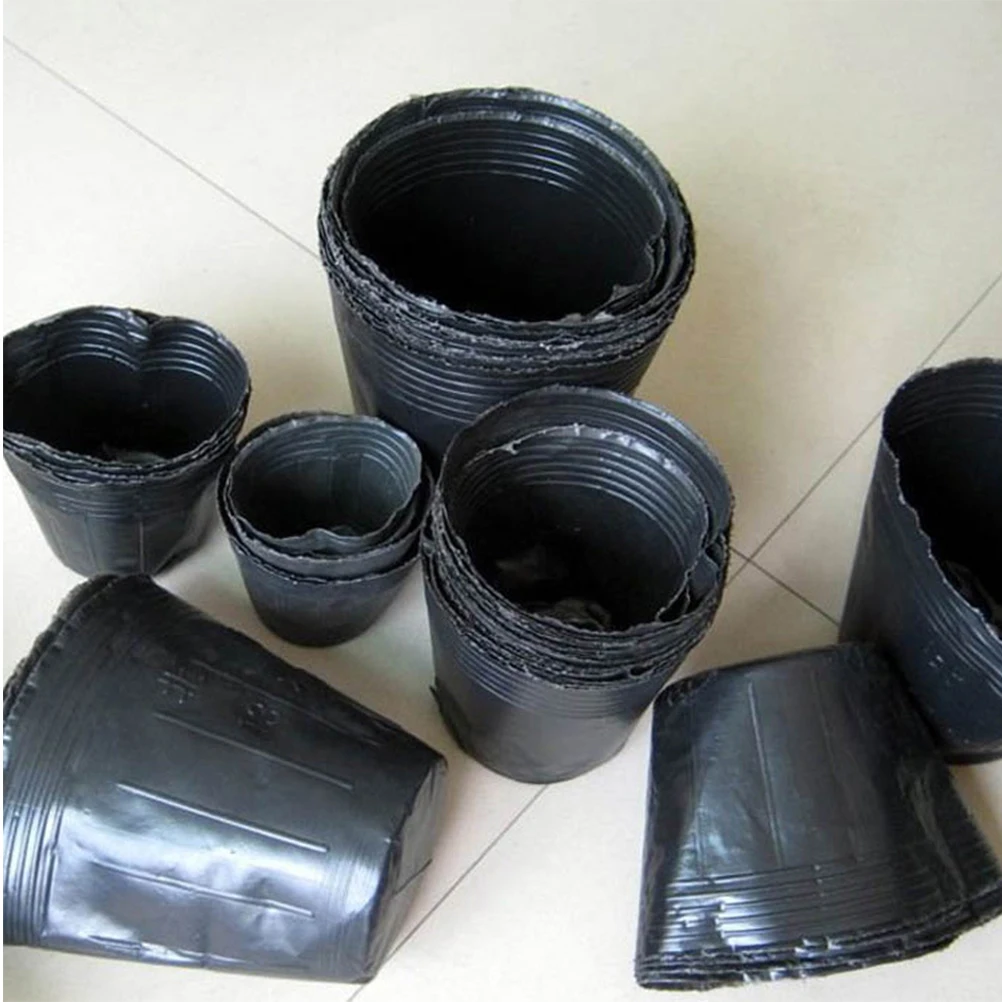 

300pcs 9X9Cm Plastic Nutrition Bowl Lightweight Reusable Seedling Pot With Drainage Holes For Garden Hydroponic Growing Tool