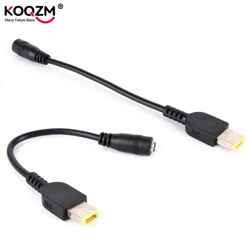 1pc 5.5*2.5mm Female Interface Round Jack to Square Plug Power Converter Adapter Cable For ThinkPad