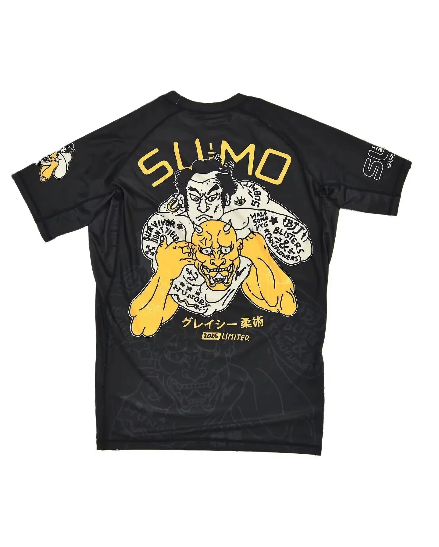 2026 Sommer Jiu-Jitsu Anti-Abrieb T-Shirt, Y2K-Print Schnelltrocknendes, eng anliegendes Kurzarm-Trainingsshirt für Herren – Detail 6