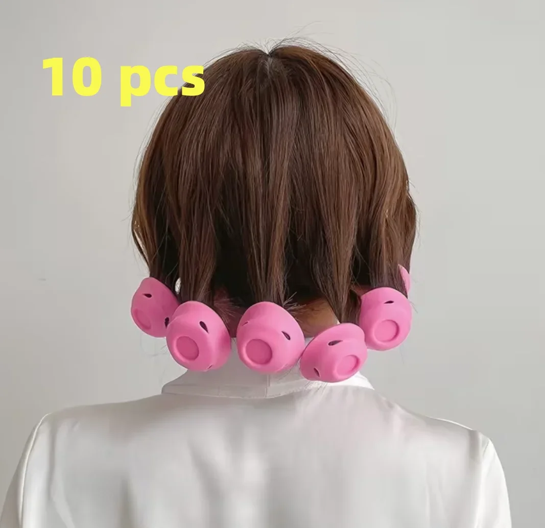 

Hair Curler, Lazy Sleep Hair Curling Tool, Soft Silicone No Heat Hair Curler, Damage Free Styling Tools for Women