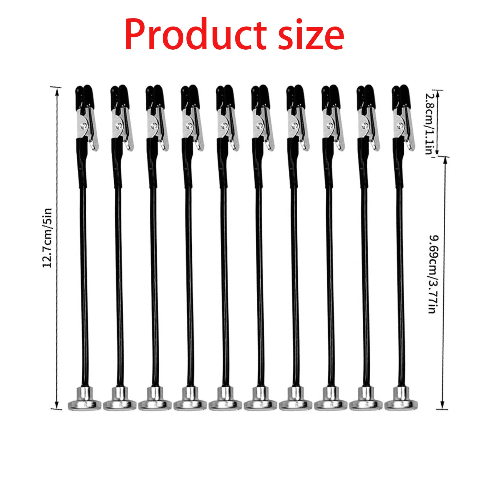 Rafford 12 stuks buigbare modelverf alligator clip sticks rubberen tips + metalen magnetische basis - voor airbrush, hobbymodelonderdelen