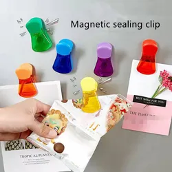 6/12/18PCS Moisture-proof Refrigerator Magnetic Clip Food Grade Non-slip Memo Note Magnet Clip Strong Magnet Food Sealing Clip