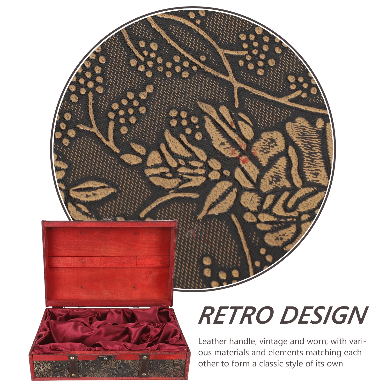 

wooden box retro bottle box decorative box gift box container holder packing case