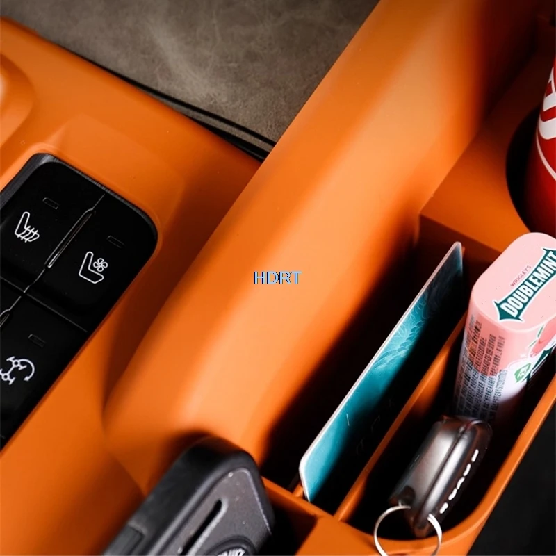 سيارة نمط التحكم المركزي مسند الذراع مقعد الفجوة صندوق تخزين كوب ماء غطاء حامي اكسسوارات الديكور ل GWM Haval H9 2024 + #5