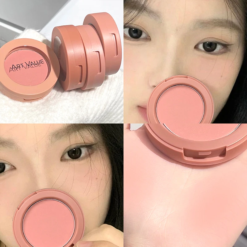 

Monochrome Blusher Palette Natural Cheek Tint Blush Waterproof Matte Face Blusher Makeup Peach Rouge Contour Shadow Cosmetics