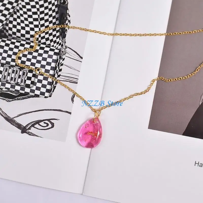 

T21F Oval Teardrop Shapes Resin Mold Earring Pendant Silicone Mold for Jewelry Making
