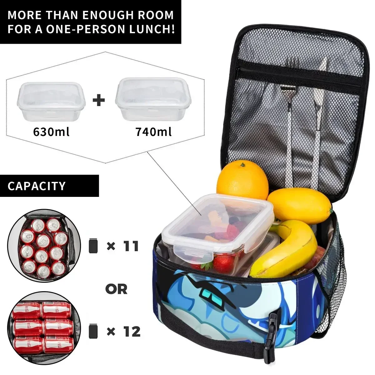 Custom Bag Custom Shadow Milk Cookie Run Kingdom Insulated Lunch Bags Cute Cartoon Anime Lunch Container Thermal Bag Tote Lunch