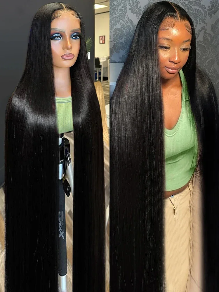 180 Density Bone Straight 30 40 Inches 13x4 HD Transparent Lace Front Human Hair Wigs 13x6 Lace Frontal Wig 5X5 Lace Closure wig