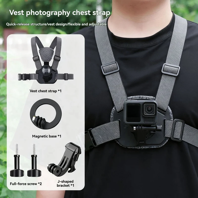 Quick-Release Vest Strap Kit for for /Action Kit Action Camera Personal Perspective Vest Strap