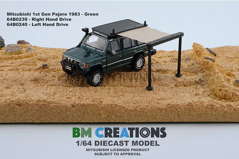 New BM 1/64 Scale  1st Gen Pajero MK1 1983 Diecast Alloy Toy Cars By BM Creations JUNIOR For Collection Gift