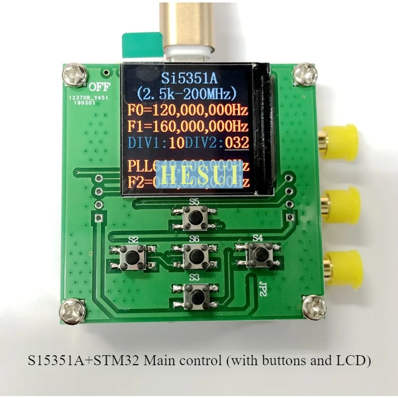 SI5351A SI5351 Module clock high precision 2.5KHz-200MHz adjustable clock signal generator Module With temperature compensation