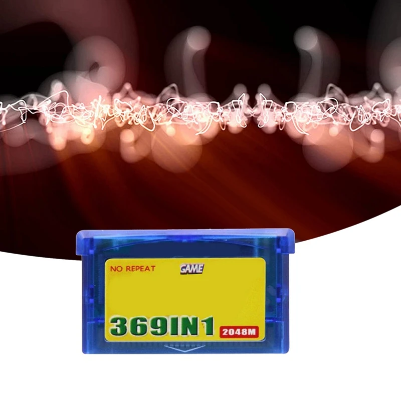 Cartucho 369-em 1 para GBA Game Boy, Advance Video Game Console Card, Cartão Combinado Inglês