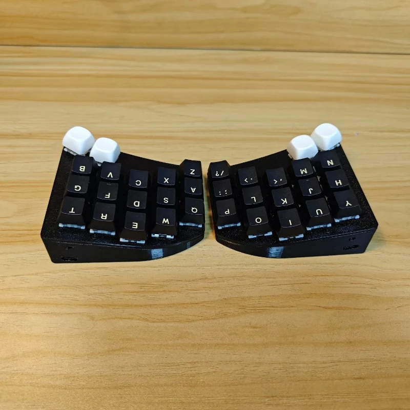Dolphin34 Split Keyboard Custom Bluetooth/wired Dual Mode Hot Swap ZMK/Vial 3D Printing 1000mAh Battery Mechanical Keyboard DIY