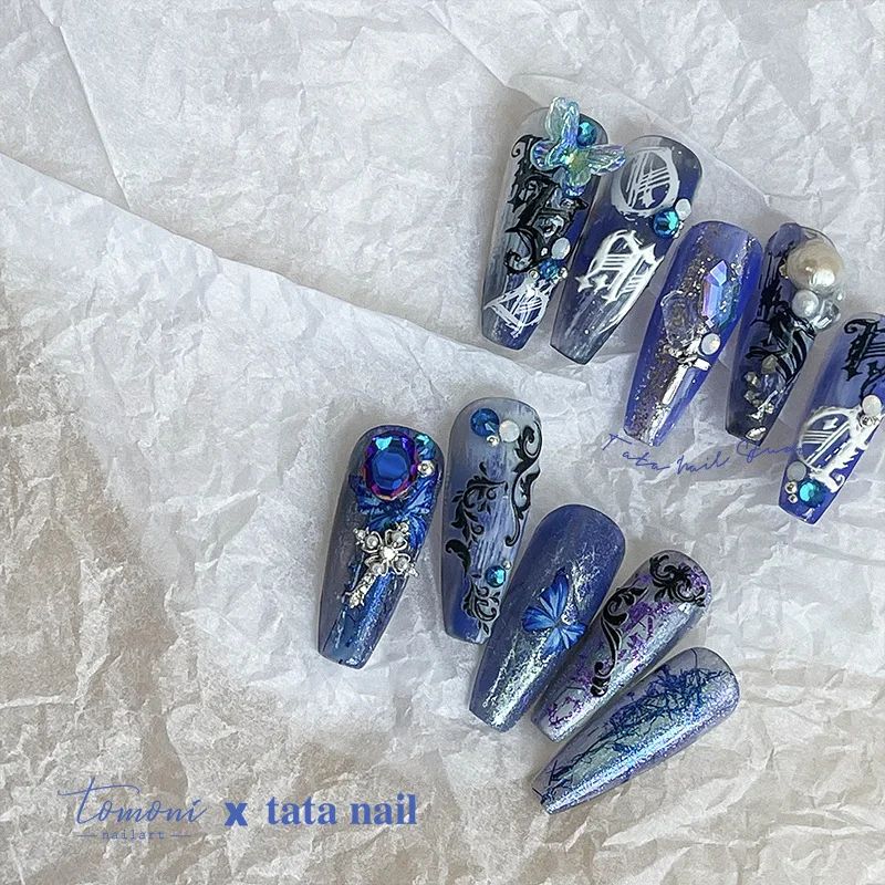 [Meow.Sensei] Brand Tata Cooperation Relief nail stickers Paper Japanese Sticker Hand-Painted Letters